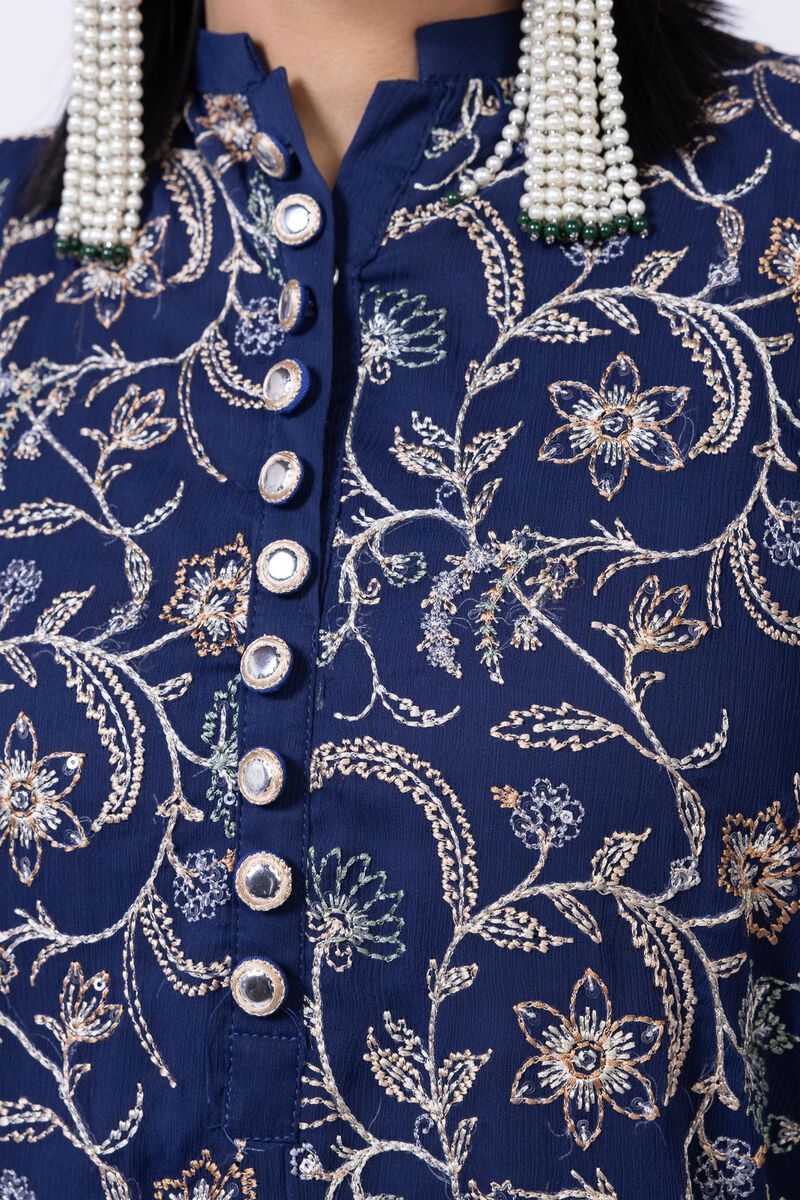 Embroidered | Polyester Crinkle Chiffon | Kurta | GBP 30.00