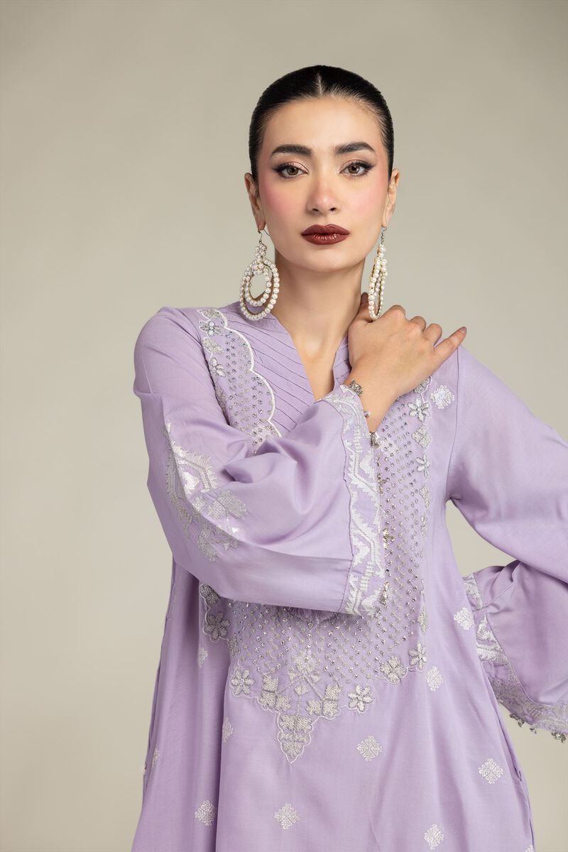 Embroidered | Raw Silk | Long Embroidered Kurta | GBP 50.00