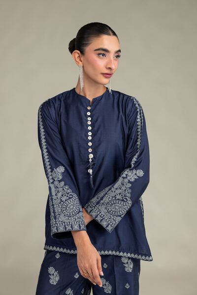 Printed | Raw Silk | Silk Floral Kurta | GBP 40.00