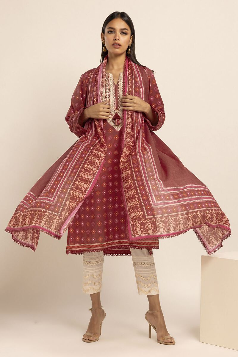 Cambric | Embroidered | Fabrics 2 Piece | Top Dupatta | null