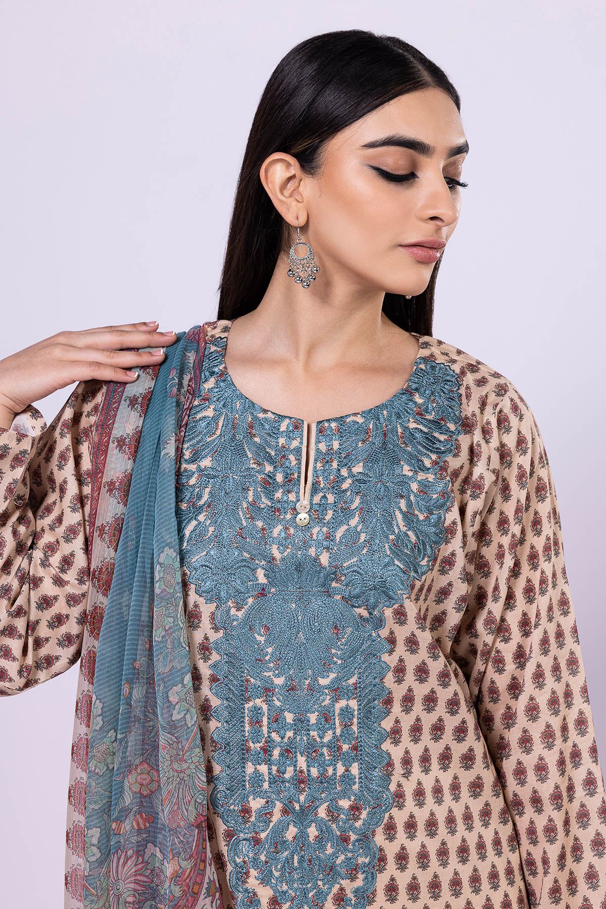 Buy Fabrics 3 Piece | 10.20 GBP | 1001758201 | Khaadi United Kingdom