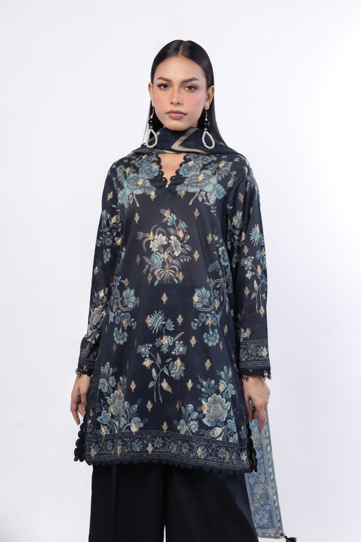 トップス kahi Buy Tailored 3 Piece | 0.0 N/A | T-A33-26-106FC-VG_MULTI | Khaadi