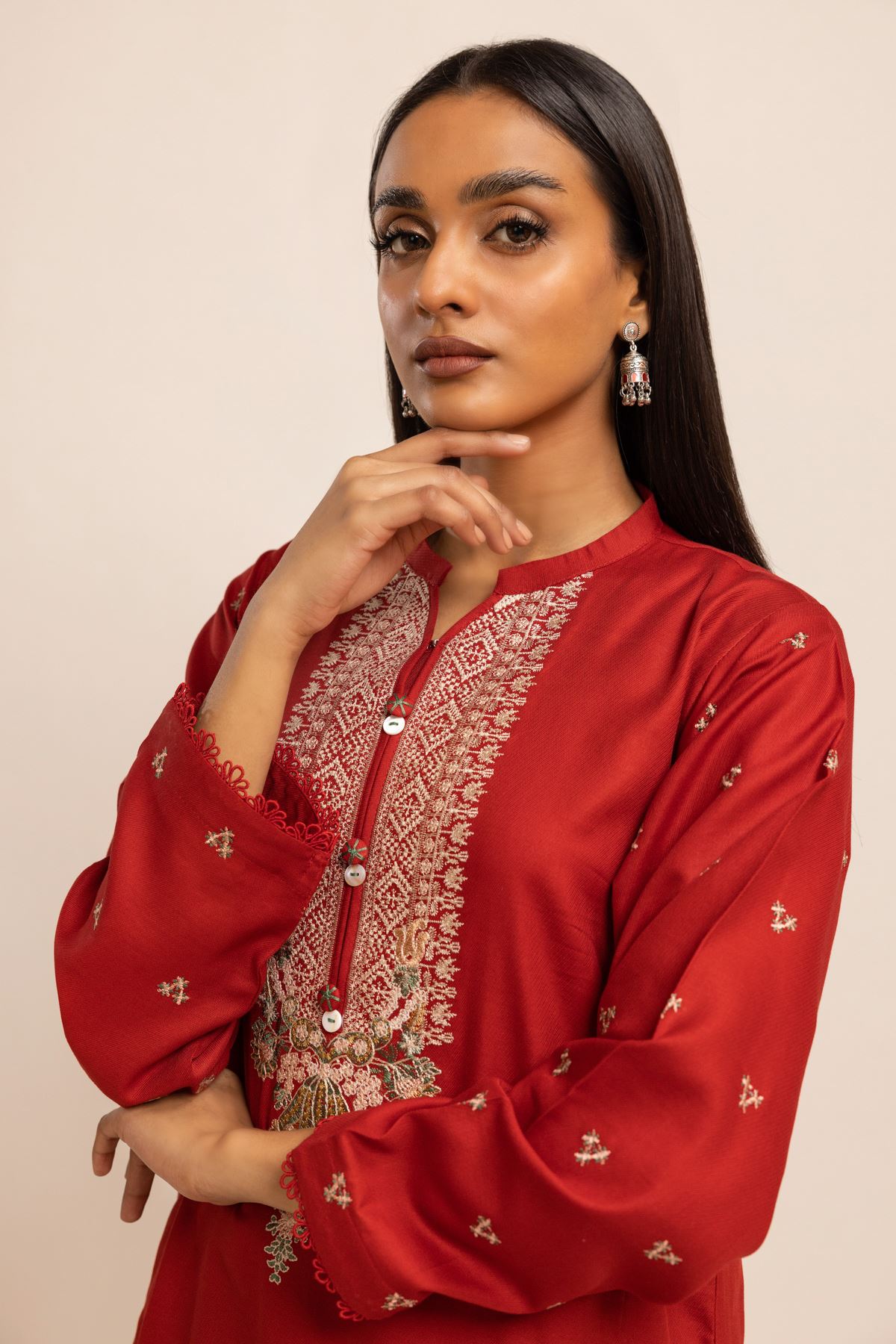 Buy Kurta | Embroidered | 7.50 GBP | 1001802577 | Khaadi United  