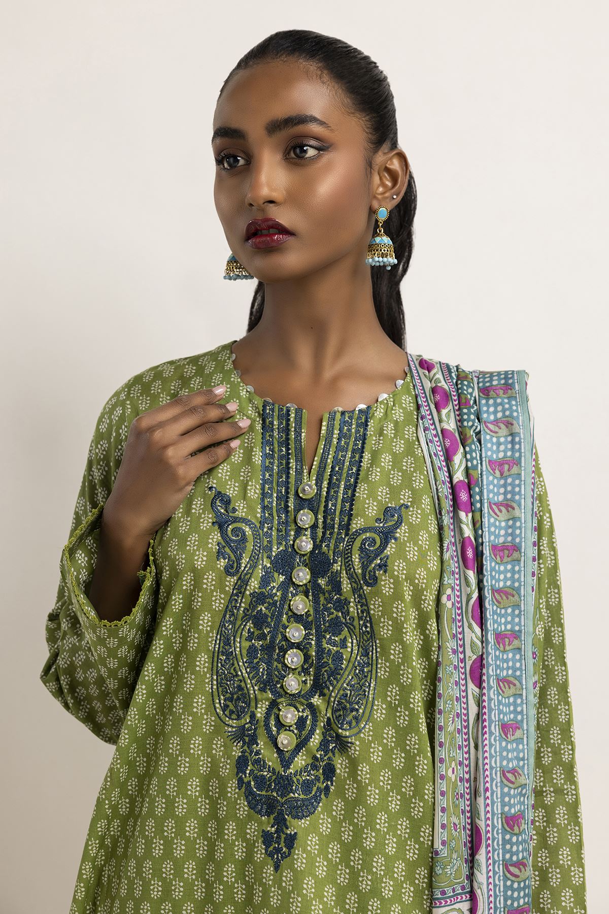 Buy Fabrics 3 Piece | 7.80 GBP | 1001777603 | Khaadi United Kingdom