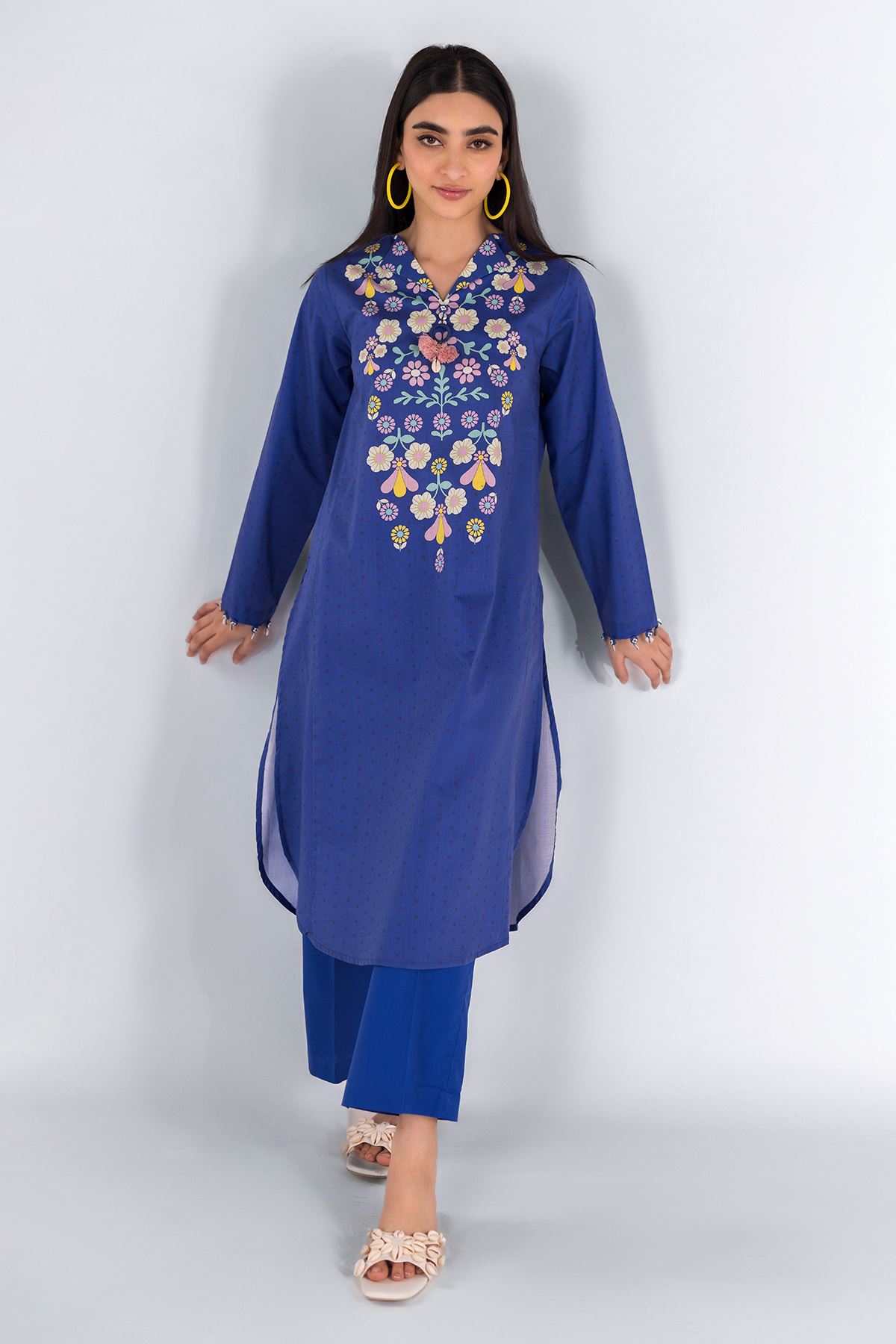 Buy Kurta 0 0 N A EET24380 VG BLUE Khaadi United Kingdom
