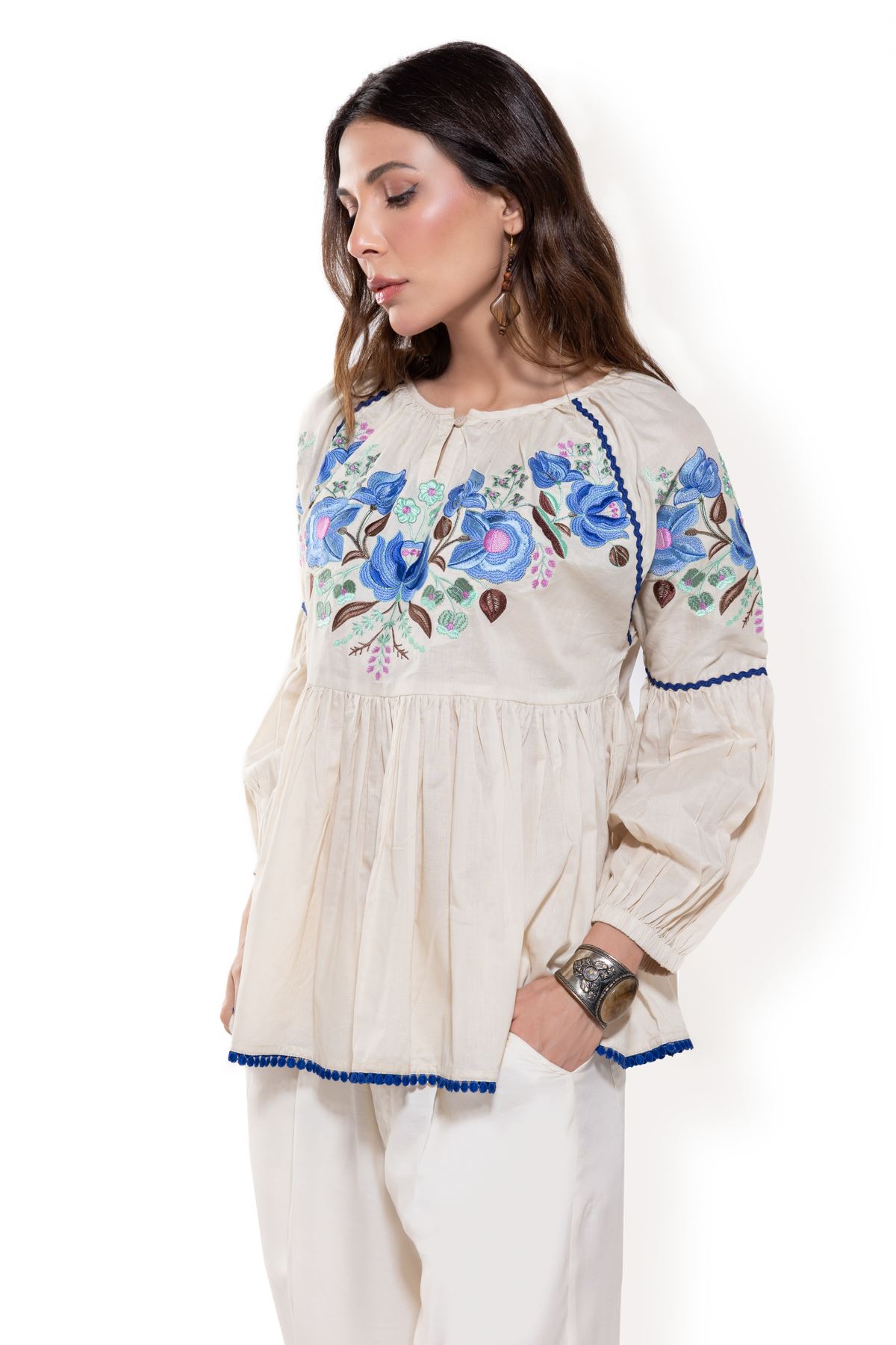 Buy Blouse | Embroidered | 15.00 GBP | 1001823491 | Khaadi United 