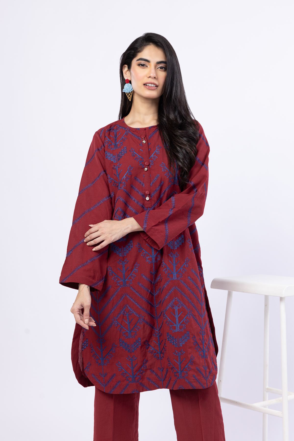 Buy Kurta | 13.50 GBP | 25-08K3-07TA-VG_MULTI | Khaadi United Kingdom