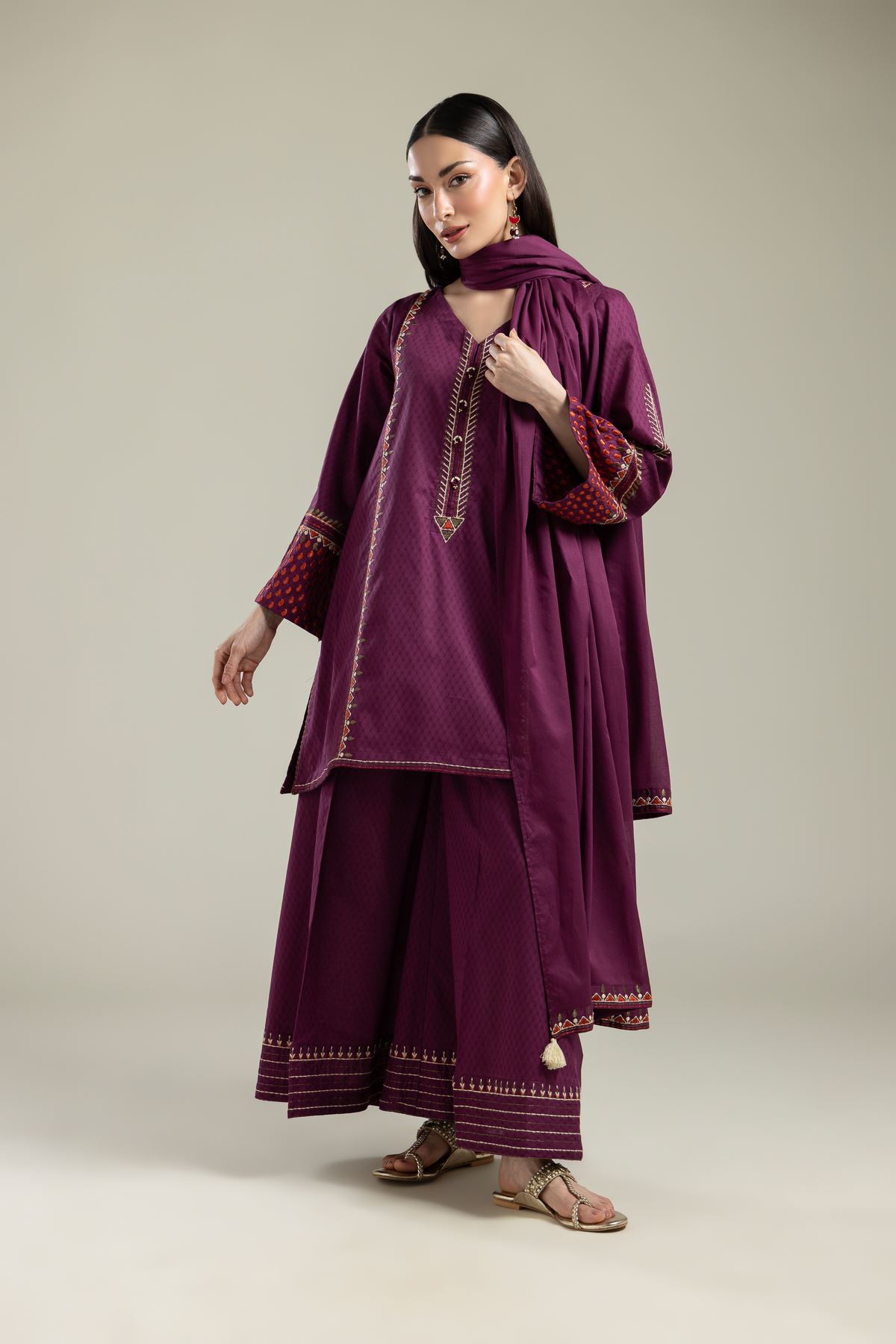 Buy Cotton Pants | 20.00 GBP | 1-26-134-B-B-VG_MULTI | Khaadi