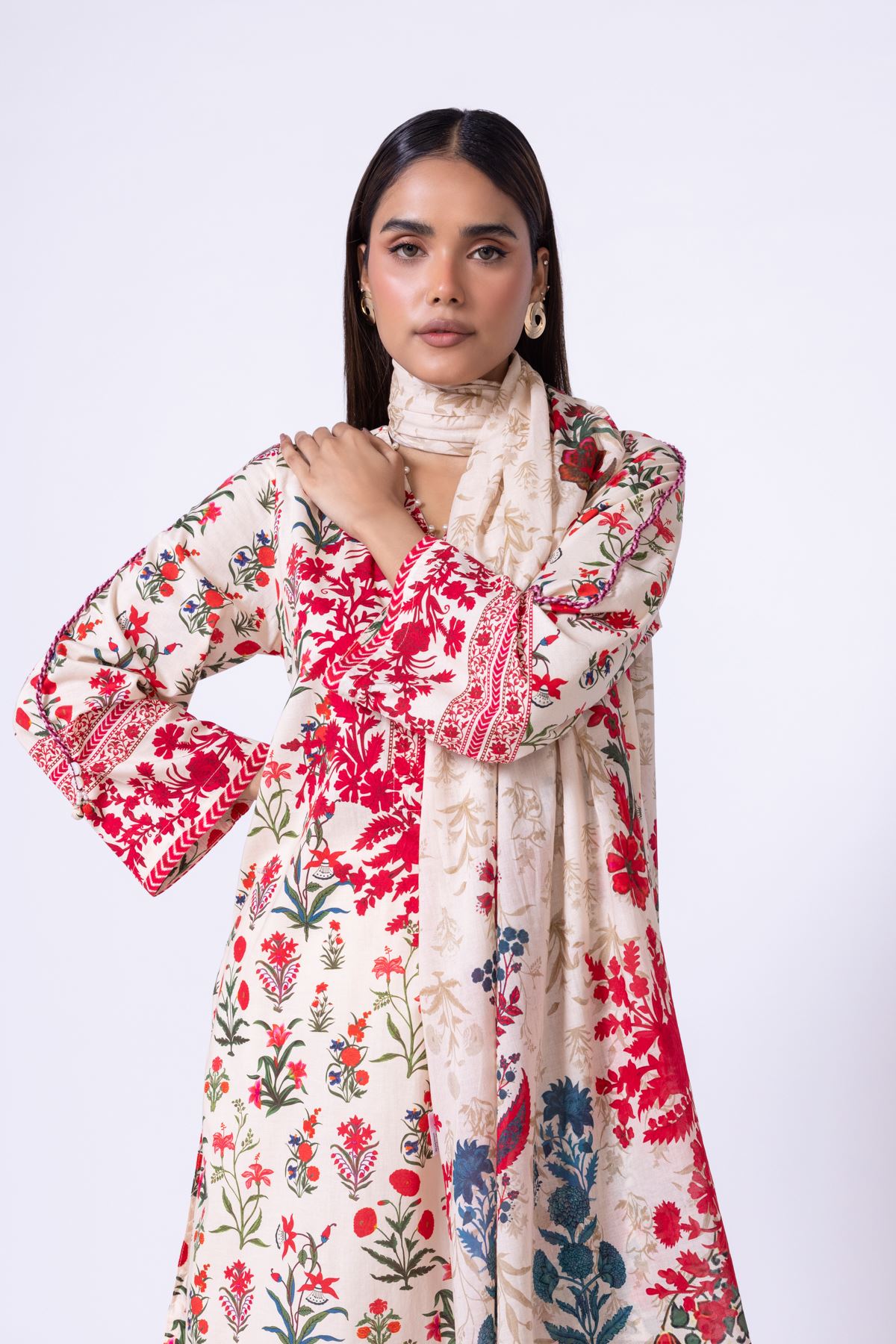 Buy Dupatta 15.00 GBP EES24567AVG_OFFWHITE Khaadi United Kingdom