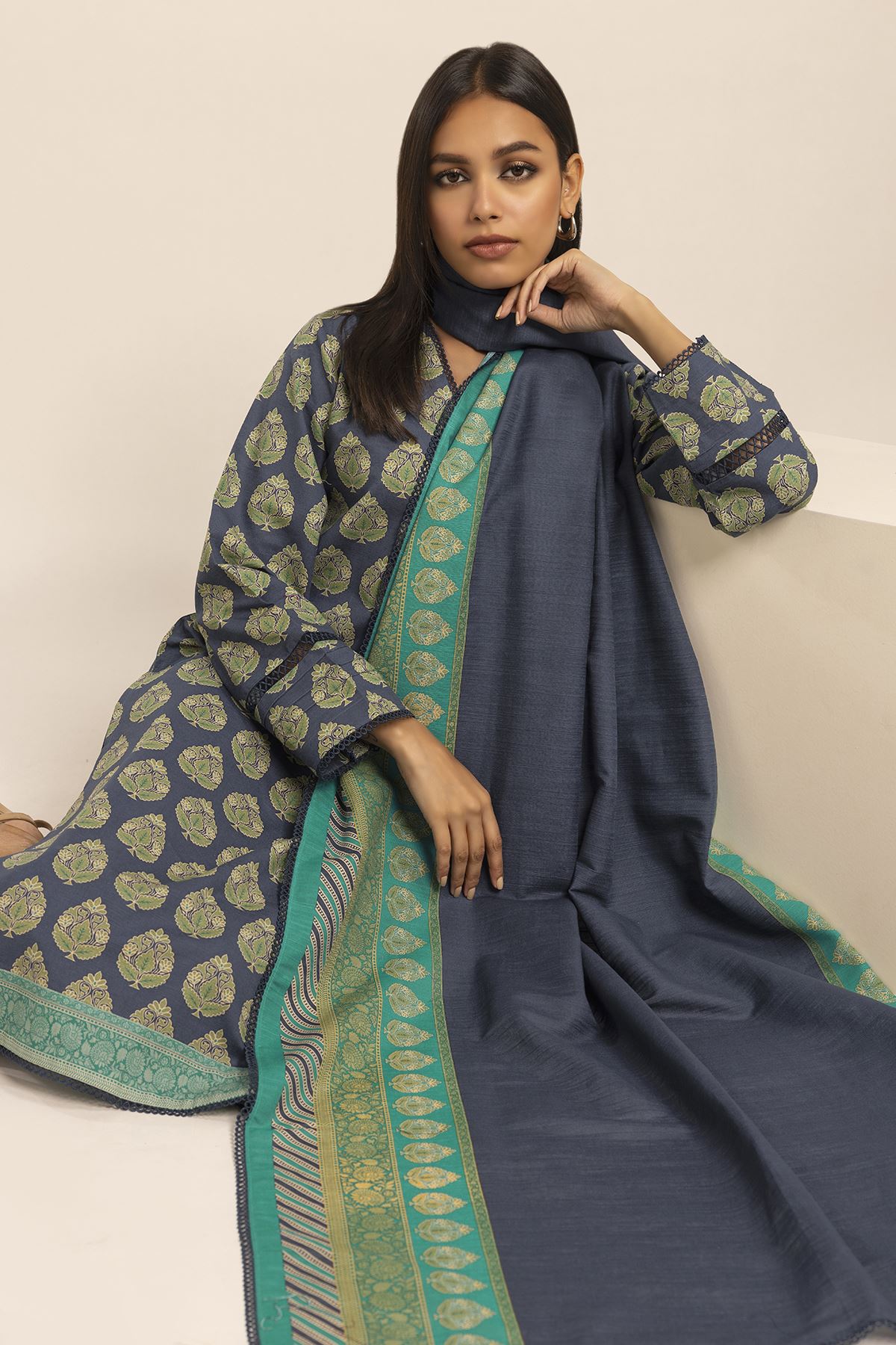 Buy Fabrics 3 Piece | 7.20 GBP | 1001785320 | Khaadi United Kingdom