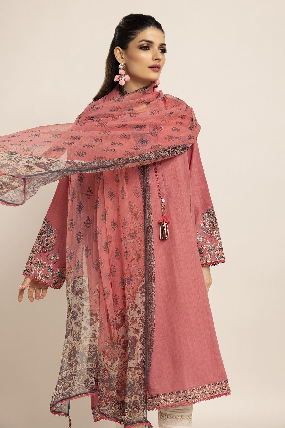 Crosshatch | Embroidered | Fabrics 2 Piece | Top Dupatta | null