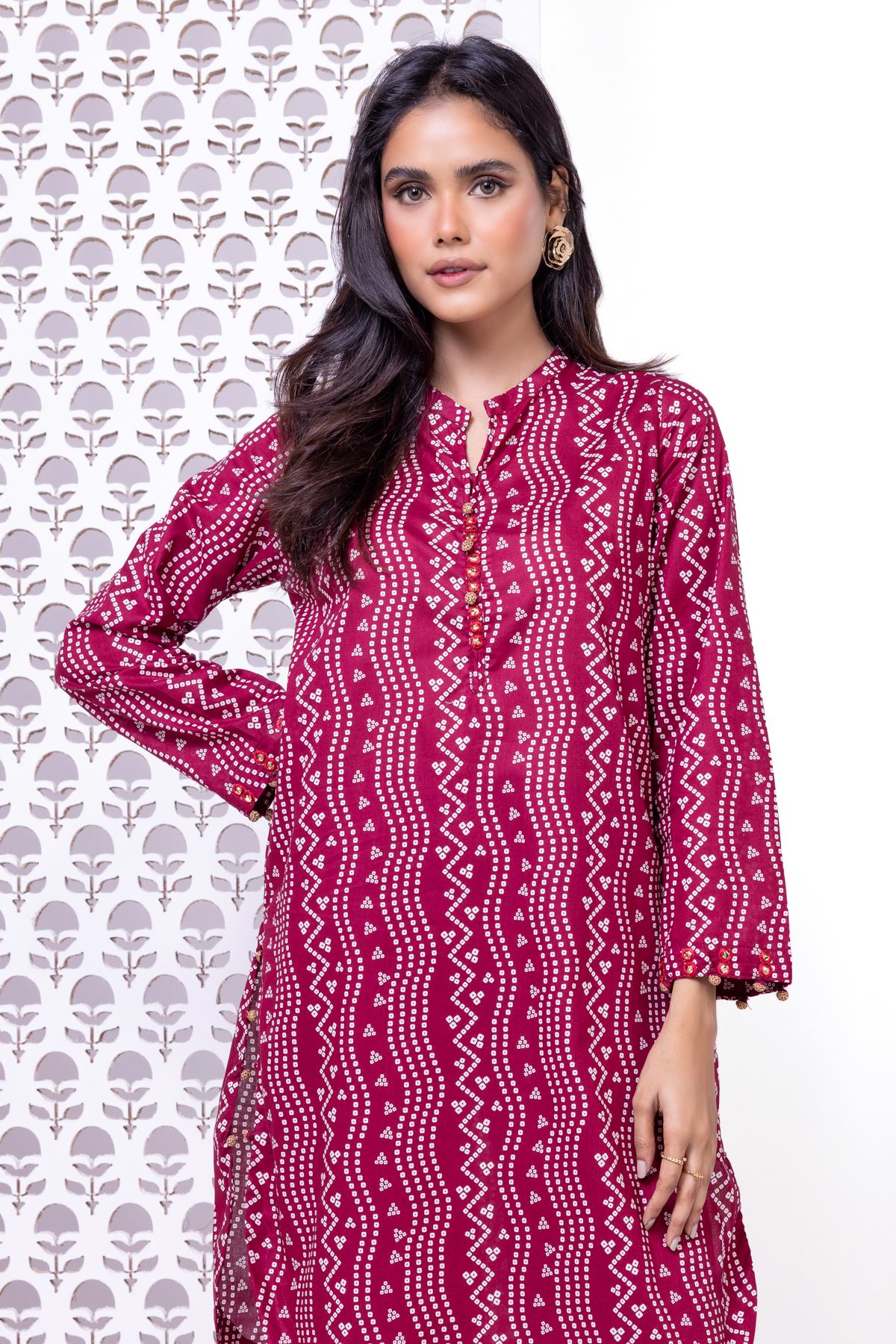 Buy Kurta | 0.0 N/A | EET245189A-VG_MAROON | Khaadi United Kingdom